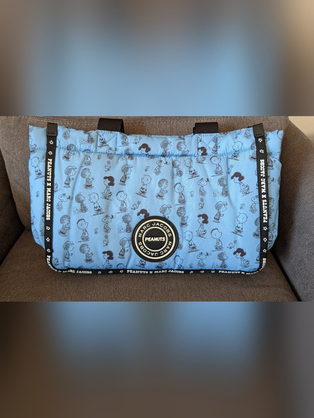 Marc Jacobs Light Blue Peanuts Print Tote